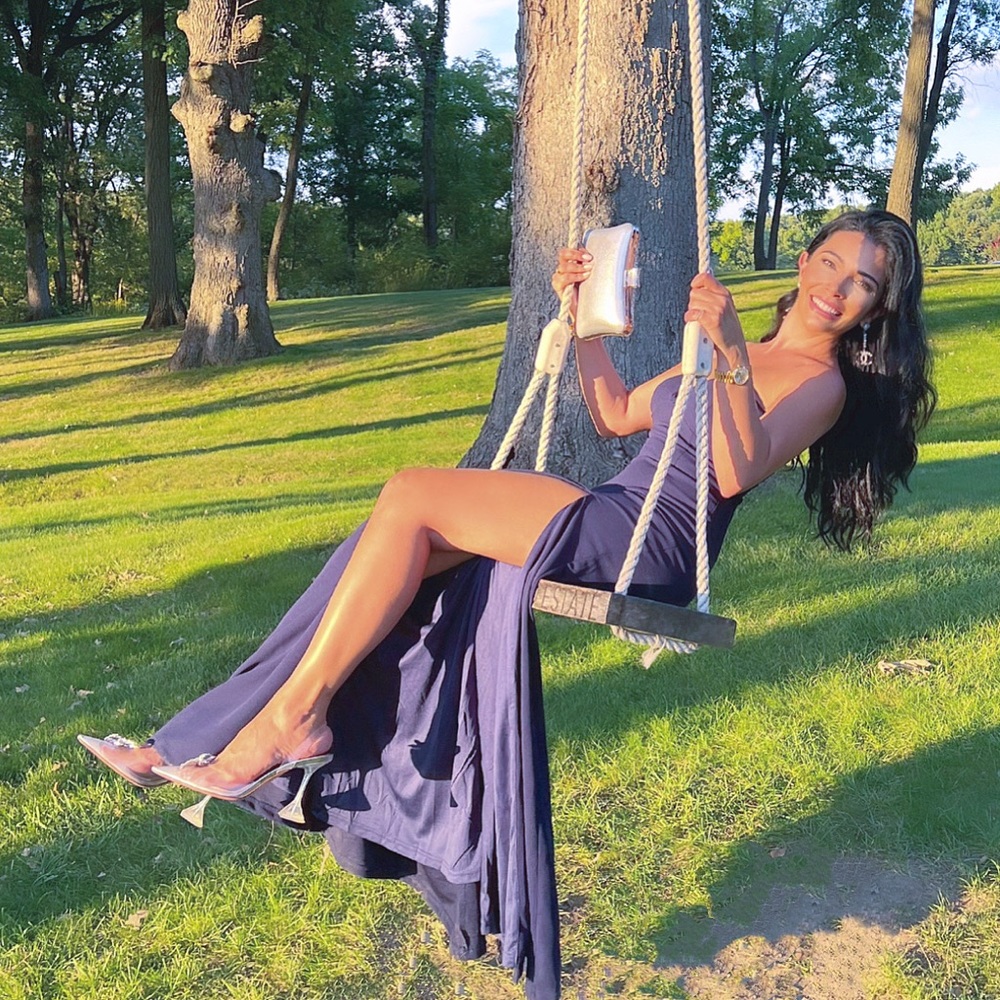 Chic & Stunning Navy strapless gown